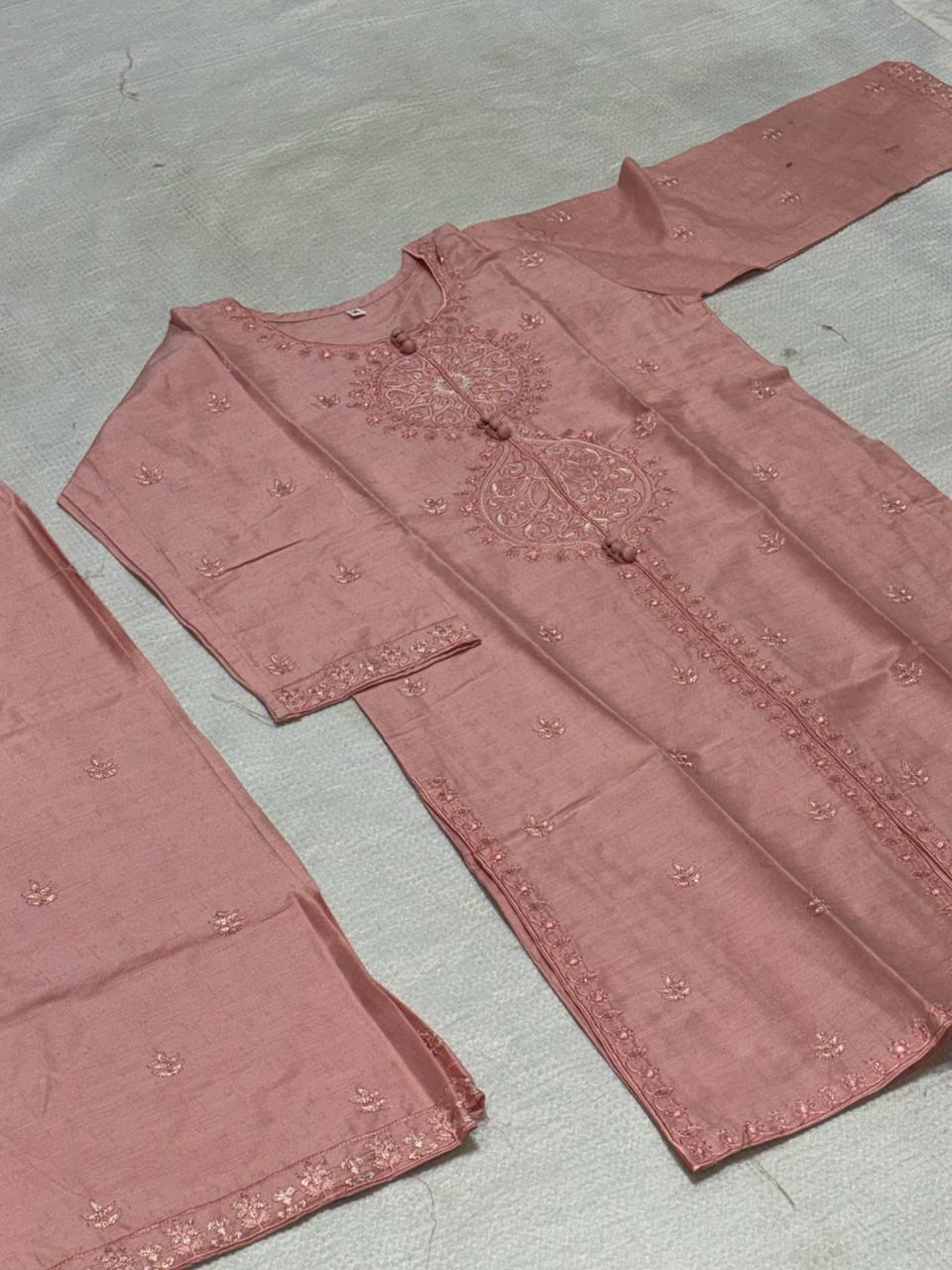 LOOGDI Girls Embroidered 2-Piece Suit — Design 1