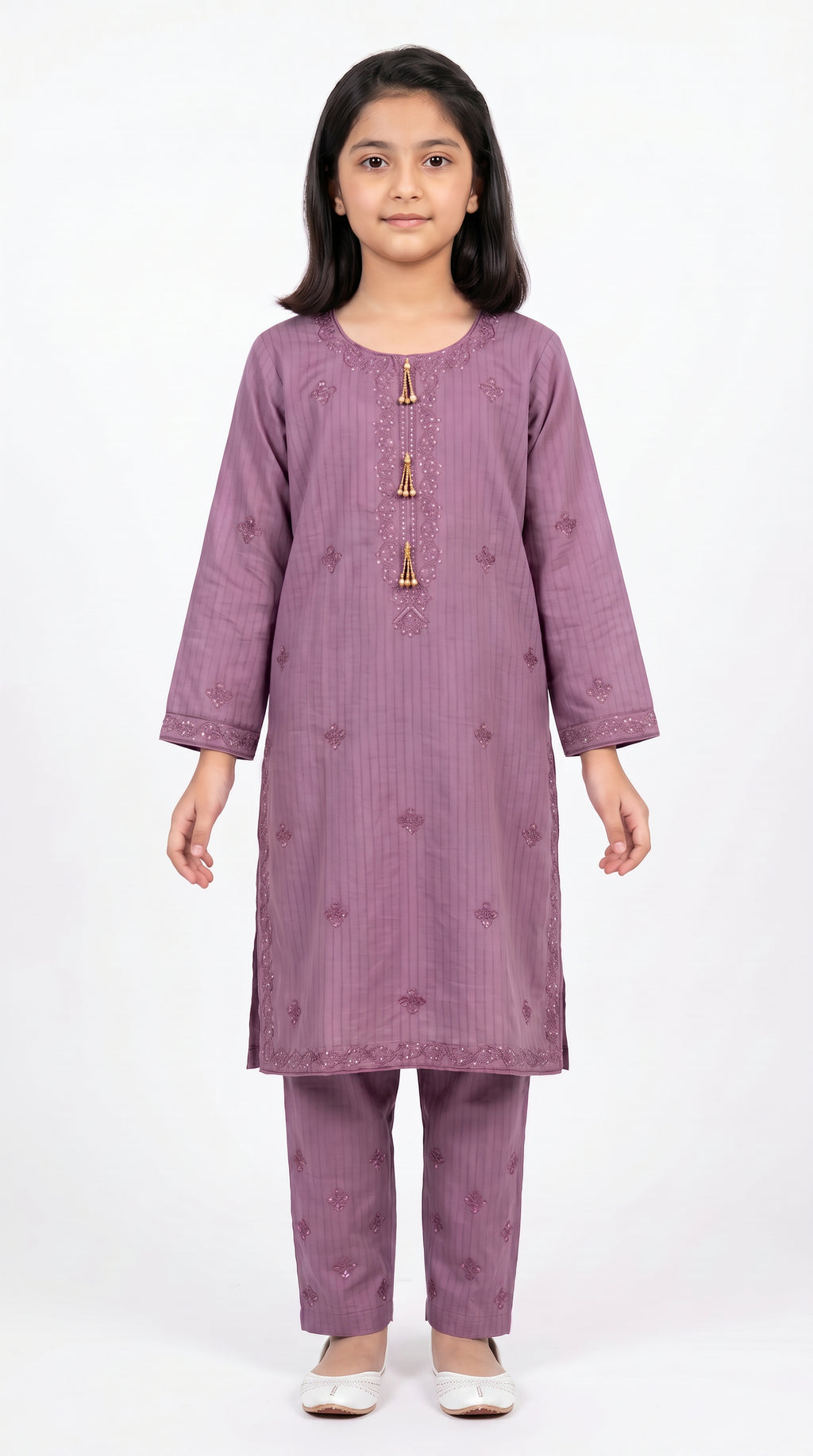 LOOGDI Girls Embroidered 2-Piece Suit — Design 2