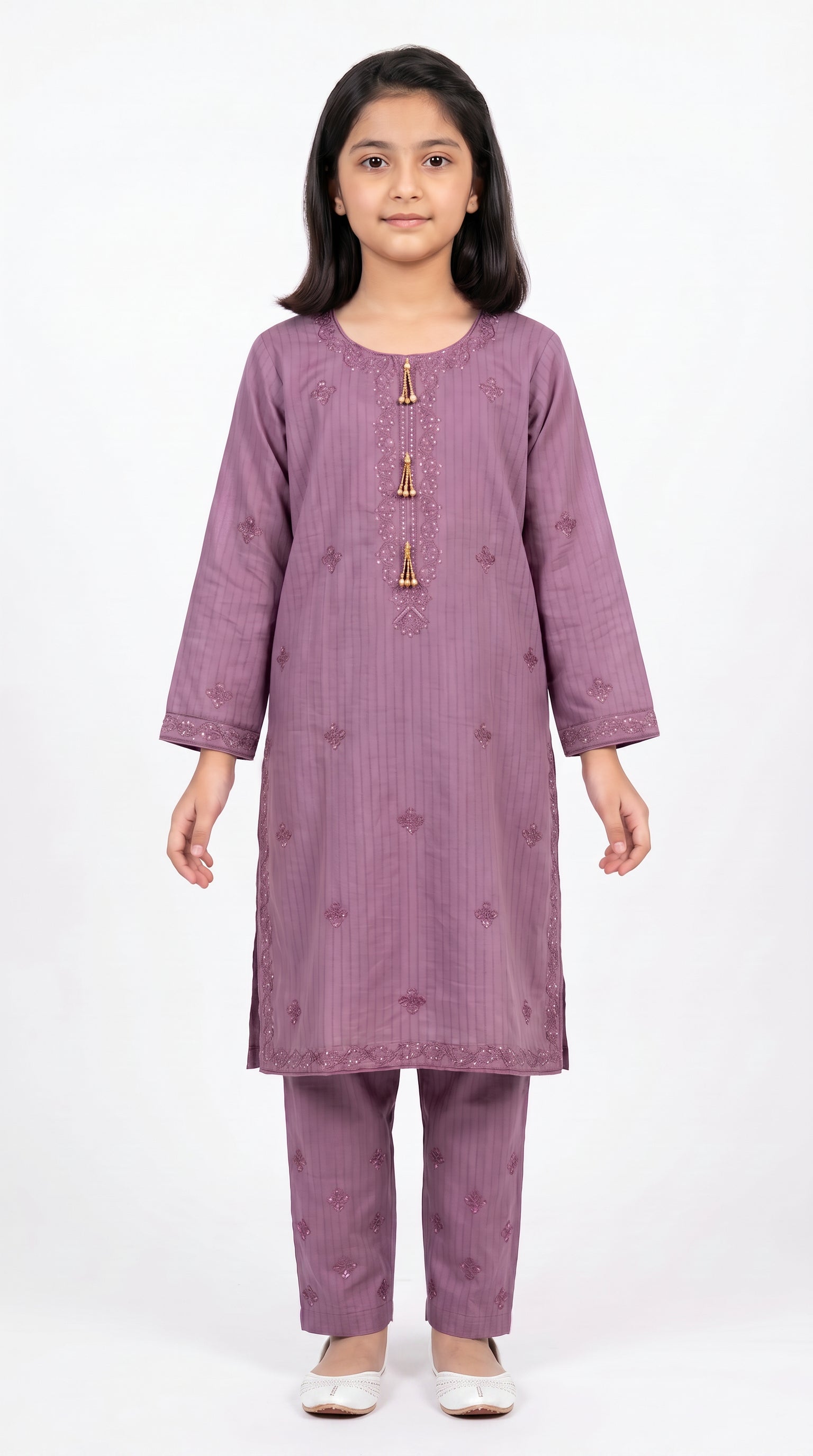 LOOGDI Girls Embroidered 2-Piece Suit — Design 2