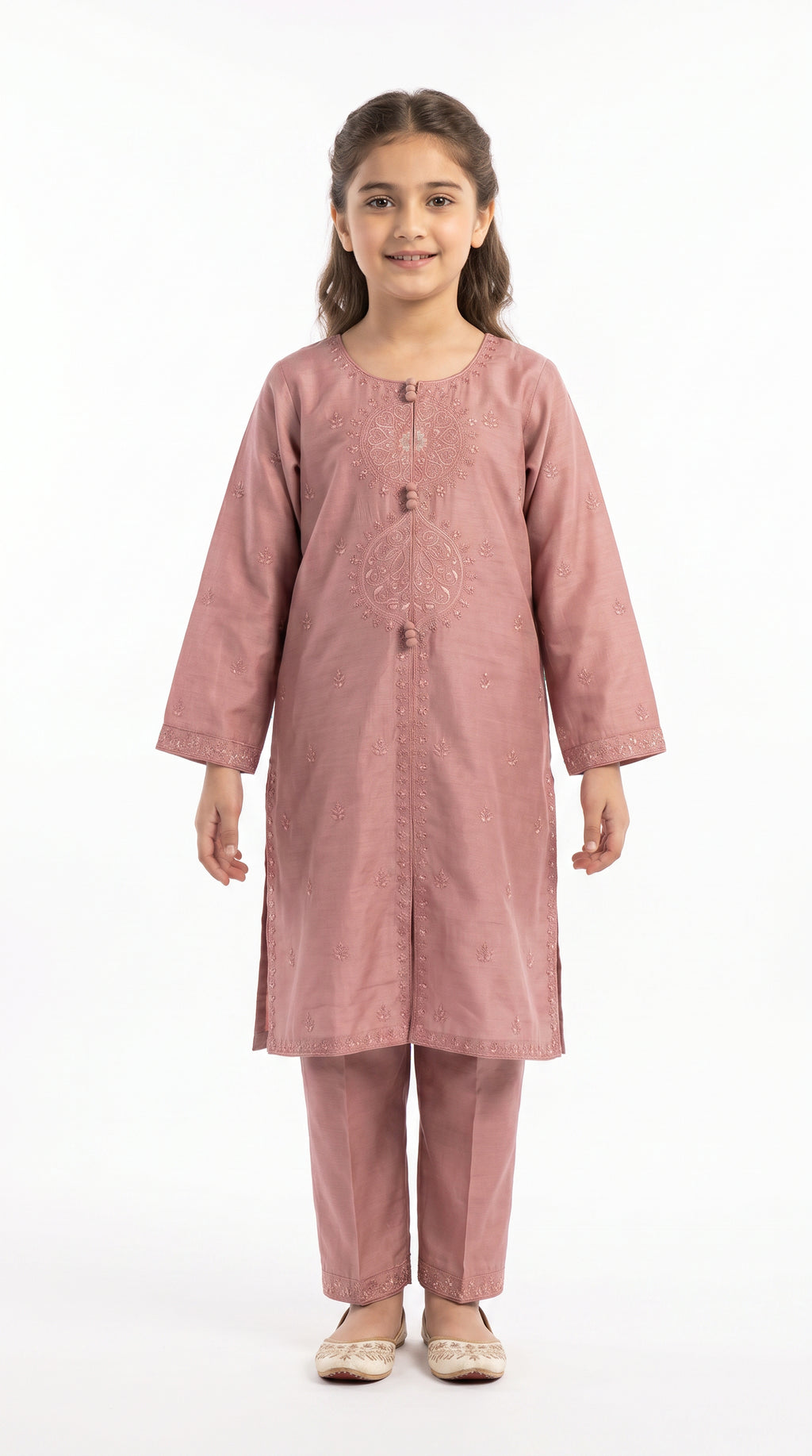 LOOGDI Girls Embroidered 2-Piece Suit — Design 1
