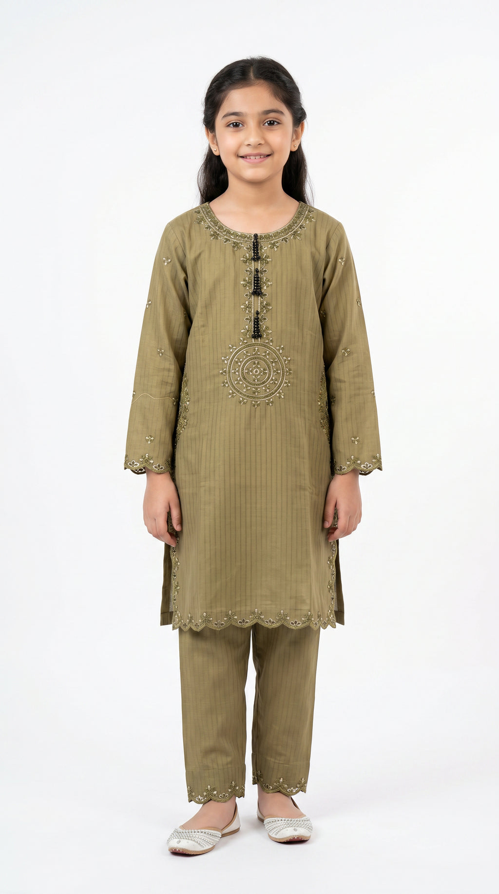 LOOGDI Girls Embroidered 2-Piece Suit — Design 2