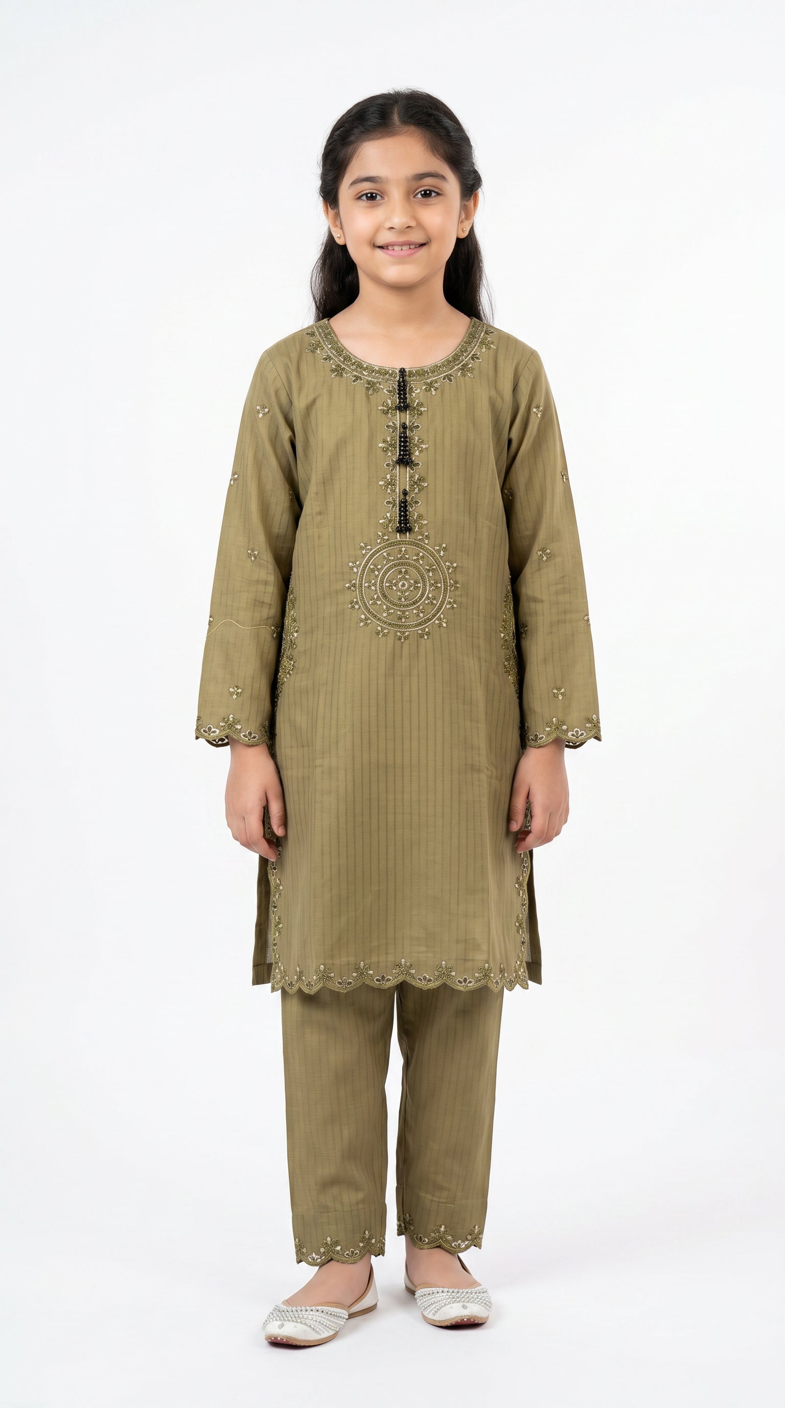LOOGDI Girls Embroidered 2-Piece Suit — Design 2